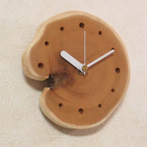 木と流木。輪切流木円型掛時計