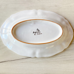 オーバル皿 25.5cm OVL045 マヨリカ焼き イタリア陶器 ブドウとレモン 3枚目の画像