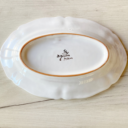オーバル皿 25.5cm OVL045 マヨリカ焼き イタリア陶器 ブドウと