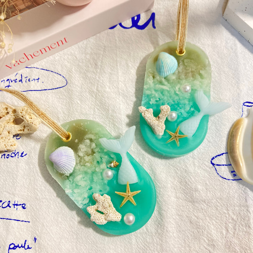 プルメリアの香り アロマワックスサシェ 海インテリア 夏