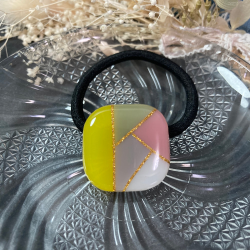 くすみカラー ハンドメイド レジン パステルカラー ヘアアクセサリー