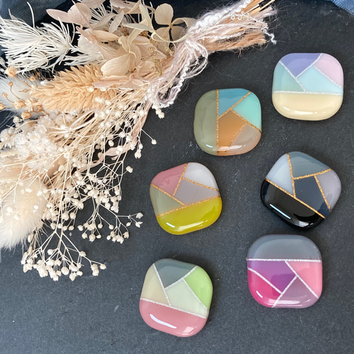 正規通販 くすみカラー ハンドメイド レジン パステルカラー ヘア ヘアゴム