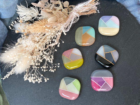 スワッグ✿ガーランドのヘアゴム パステルブルー ハンドメイド クリスマス レジン くすみカラー ハンドメイド レジン パステルカラー ヘアアクセサリー