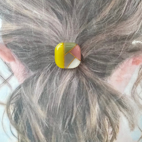 くすみカラー ハンドメイド レジン パステルカラー ヘアアクセサリー
