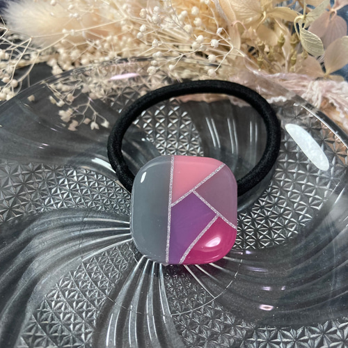 くすみカラー ハンドメイド レジン パステルカラー ヘアアクセサリー