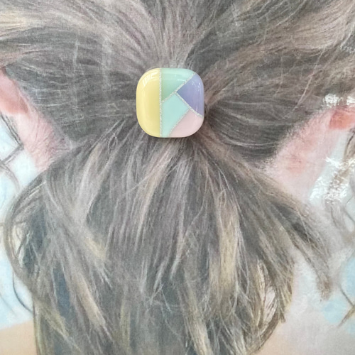 くすみカラー ハンドメイド レジン パステルカラー ヘアアクセサリー