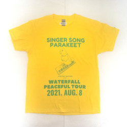 インコツアーTシャツ「インコピアノ/シンセサイザー」 イエロー Sサイズ 23SS新色 WATERFALLオリジナル商品 1枚目の画像