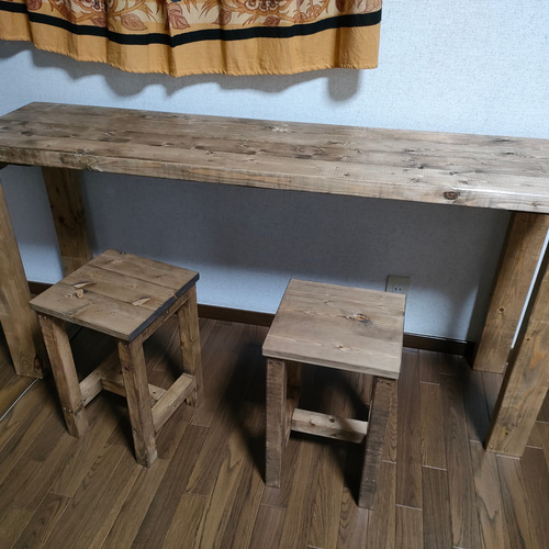 アンティーク＆オーダー可】140×36×70 カウンターテーブル・ミシン台