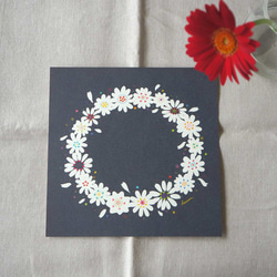 「 twinkle flower wreath（夏夜）」20cm角ポスター 6枚目の画像