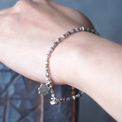 -Lotus charm- silver bracelet 4枚目の画像