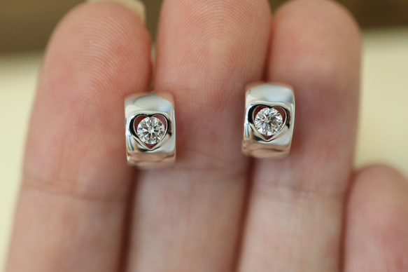 天然ダイヤモンドピアス0.28ct k18 ピアス（スタッド・一粒） パール 