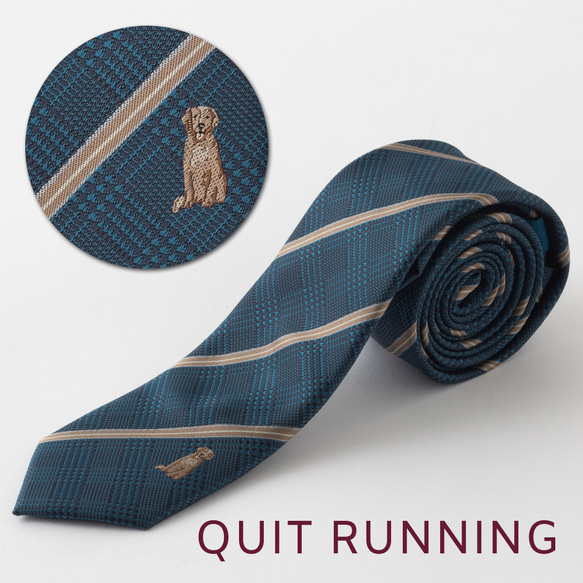 未使用】DRAKE'S ドレイクス ネクタイ 犬 ジャガード タグ付 アニマル