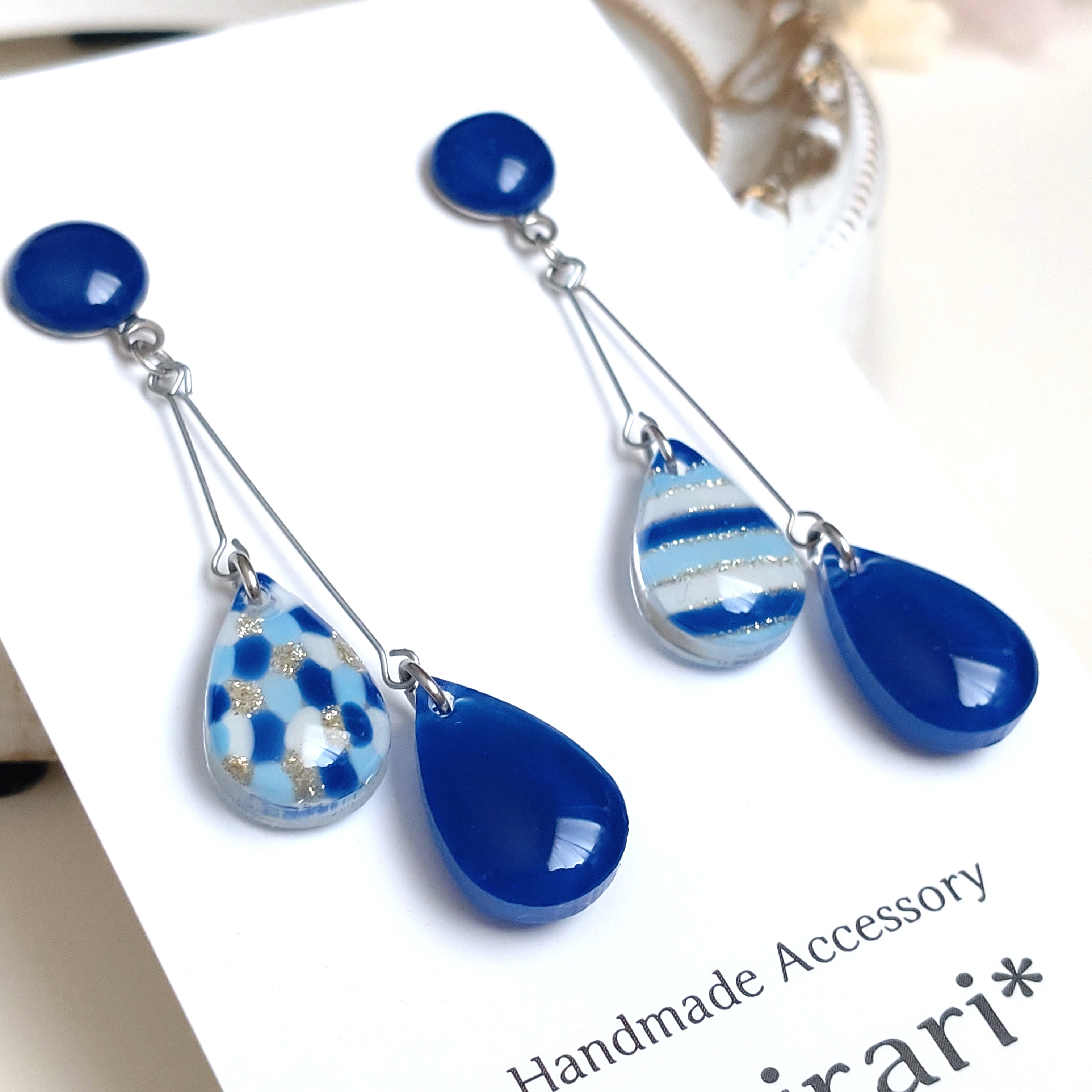 ☆347❤️ ひねり 雫 くるくる ピアス イヤリング 繁く