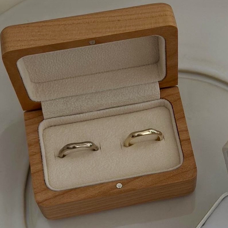 木製リングケース ペア 2個用 指輪ケース