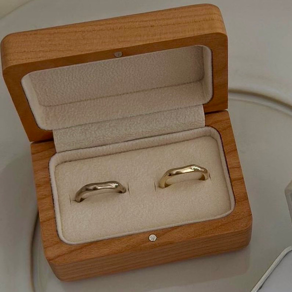 木製リングケース ペア 2個用 指輪ケース 　 7枚目の画像
