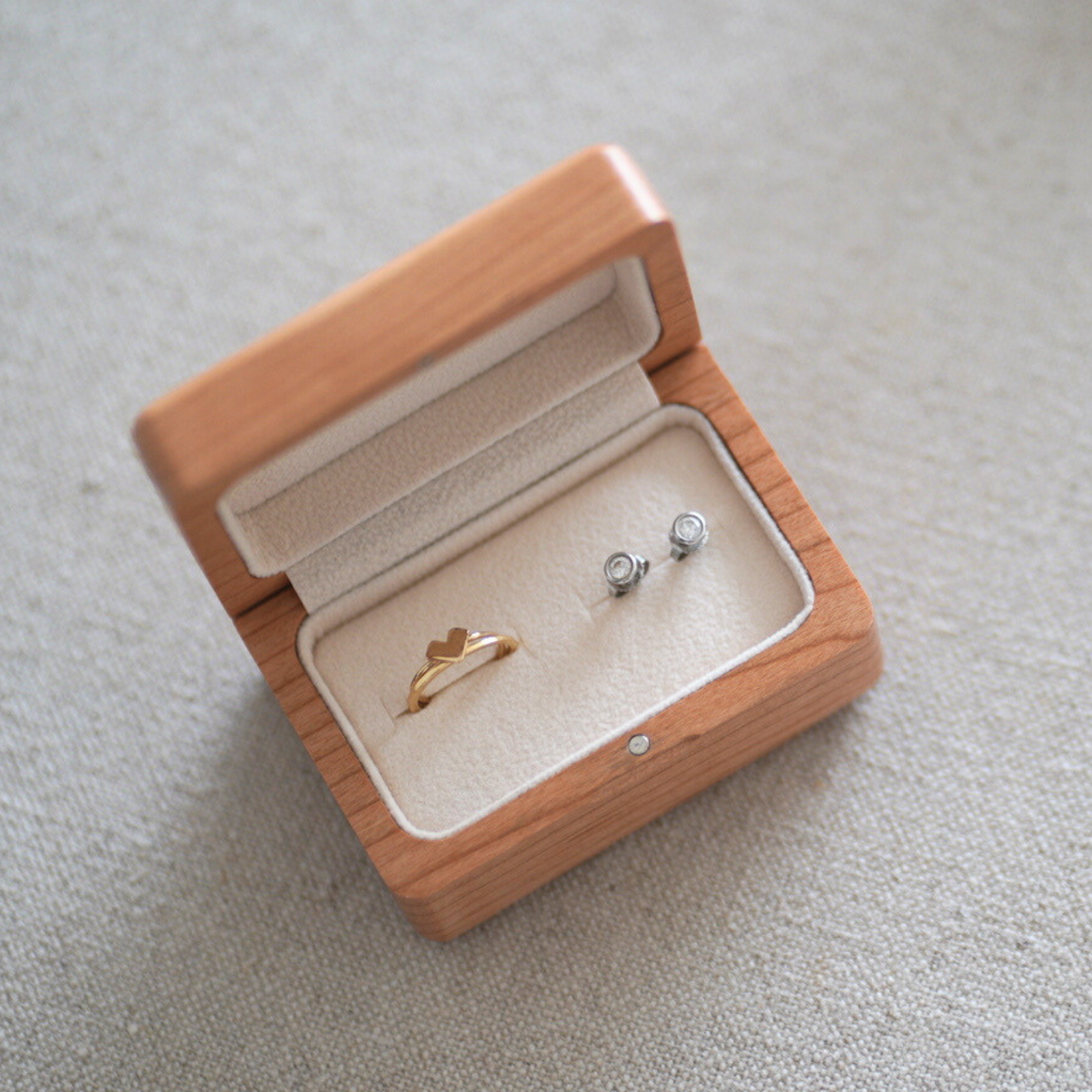 木製リングケース ペア 2個用 指輪ケース