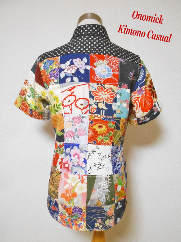 パッチワークブラウス Patchwork blouse LS-285/M 15枚目の画像