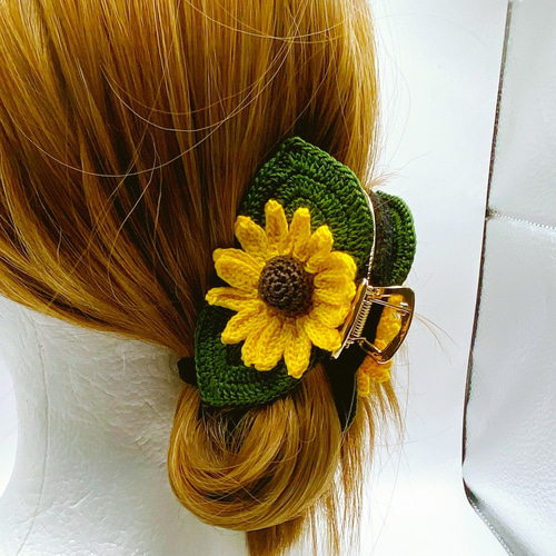 ひまわりのバンスクリップ ヘアクリップ・バナナクリップ clm_clz 通販 