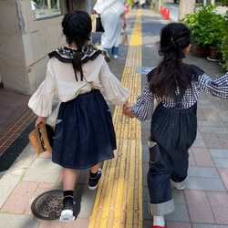 オシャレさんのウエストフリルのデニムスカート 岡山デニム 9枚目の画像