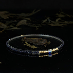 輕奢風藍砂石14K包金 GF Swarovski 配珠水晶手鍊 ( Blue Sand Bracelet ) 第1張的照片