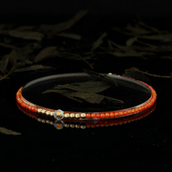 輕奢風橙鋯石14K包金 GF Swarovski 配珠水晶手鍊 ( Orange Zircon Bracelet ) 第1張的照片