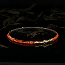 輕奢風橙鋯石14K包金 GF Swarovski 配珠水晶手鍊 ( Orange Zircon Bracelet ) 第4張的照片