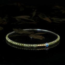 輕奢風翡翠綠鋯石14K包金 GF Swarovski 配珠水晶手鍊 ( Green Zircon Bracelet ) 第3張的照片