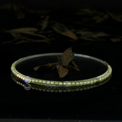 輕奢風翡翠綠鋯石14K包金 GF Swarovski 配珠水晶手鍊 ( Green Zircon Bracelet ) 第1張的照片