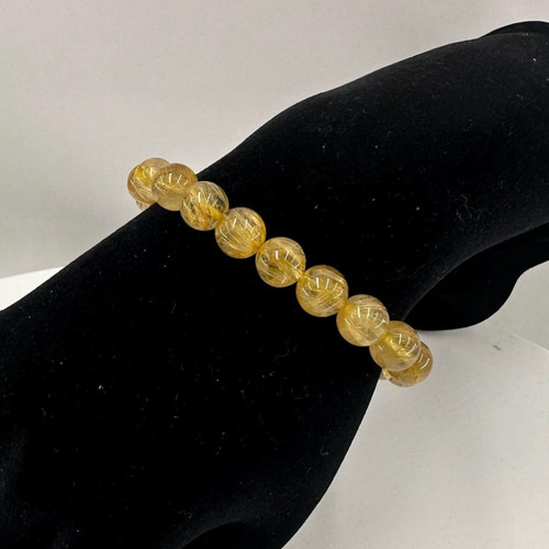 タイチンゴールドルチルクォーツ ブレスレット (9.8mm タイチンゴールドルチルクォーツ ブレスレット (9.8mm