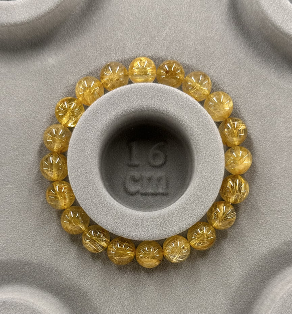 タイチンゴールドルチルクォーツ ブレスレット (9.8mm タイチンゴールドルチルクォーツ ブレスレット (9.8mm