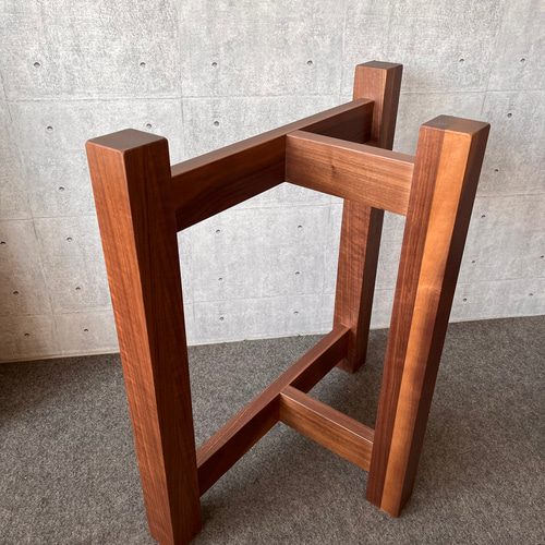 【専用】木製脚　ダイニング用脚　テーブル用脚　高さ65cm　幅58cm　無塗装 テーブル用脚 ウォールナット無垢 高さ65cm ダイニングテーブル