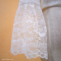 ウェディング ボレロ 白 ウェディングドレス長袖 カラードレスを袖ありにアレンジ 結婚式　演奏会 bo046 7枚目の画像