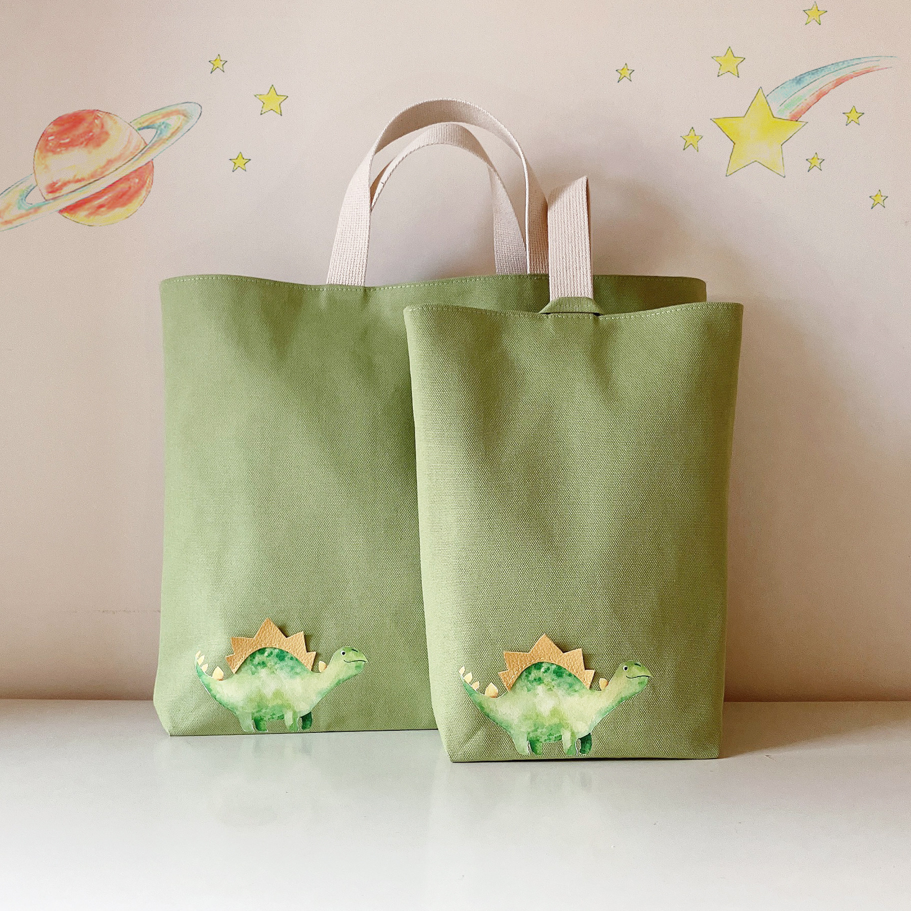 【新作】入園入学2点セット＊恐竜＊名前入り可＊帆布 4,698円