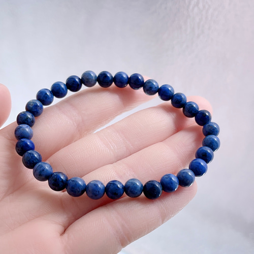 天然無処理ブルースギライト ブレスレット樽型⑤