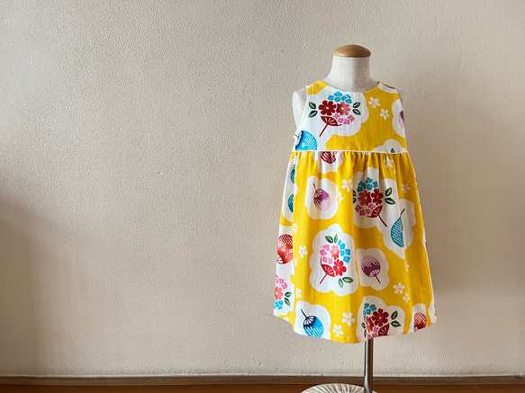 120サイズワンピース キッズワンピース ハンドメイド 浴衣