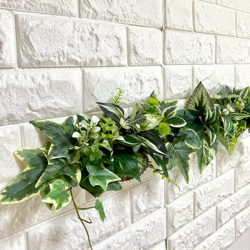 光触媒加工ウォールグリーン　フェイクグリーン壁掛け♡中型2枚組♡ 送料無料】☆光触媒加工 フェイクグリーン壁掛け☆ウォールグリーン 2