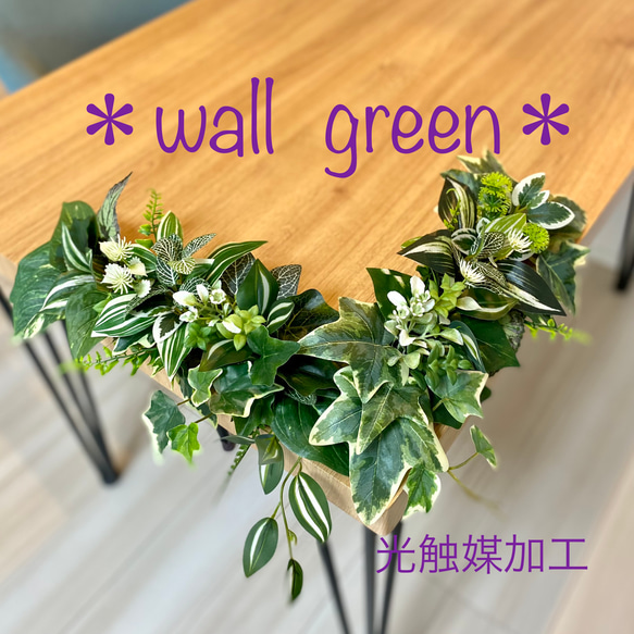送料無料】☆光触媒加工 ウォールグリーン［№53］☆ポトスとアイビーの
