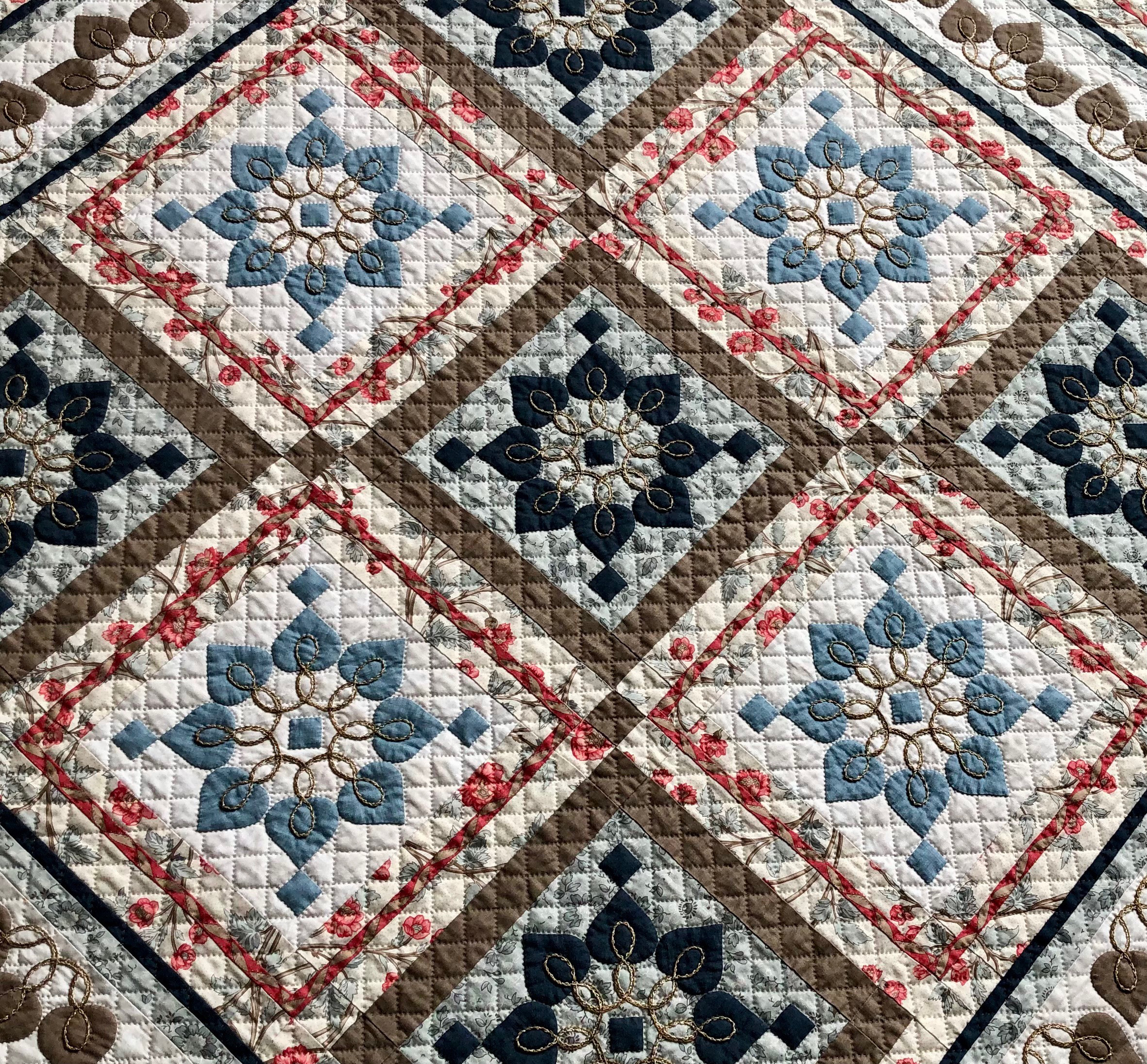 [送料無料]タペストリー「調和」オールハンドキルト