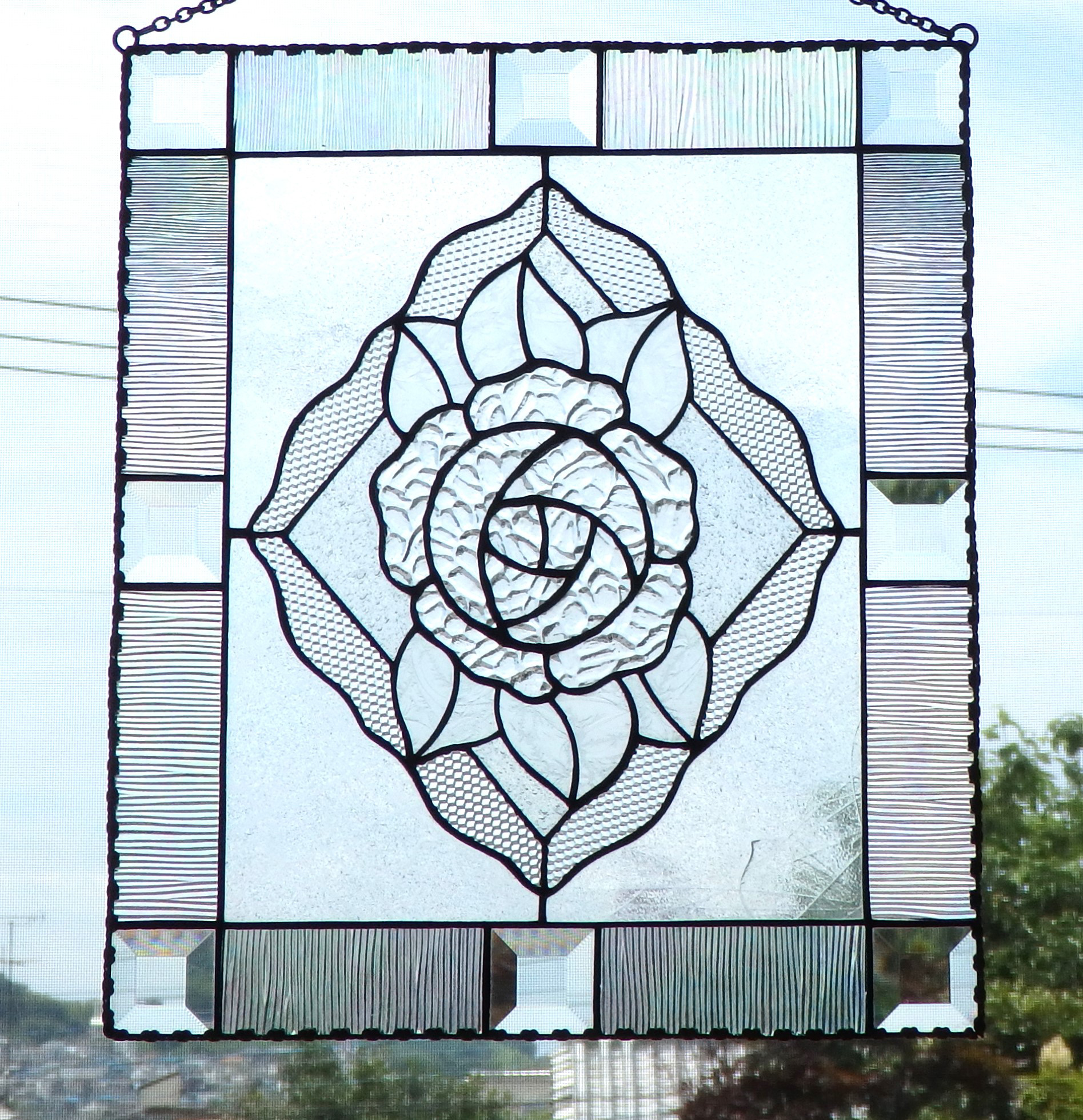ステンドグラス☆薔薇のパネル