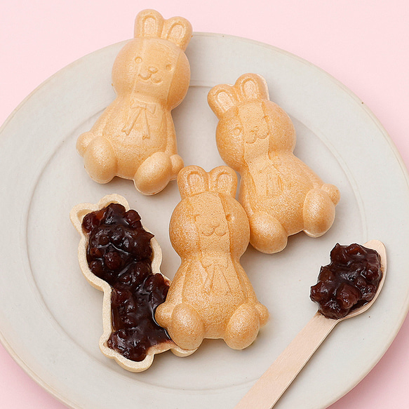 うさの手作りもなか うさぎの形をした最中セット (10個入り) 個包装 箱入り グルテンフリー賞味期限1ヵ月　父の日 4枚目の画像