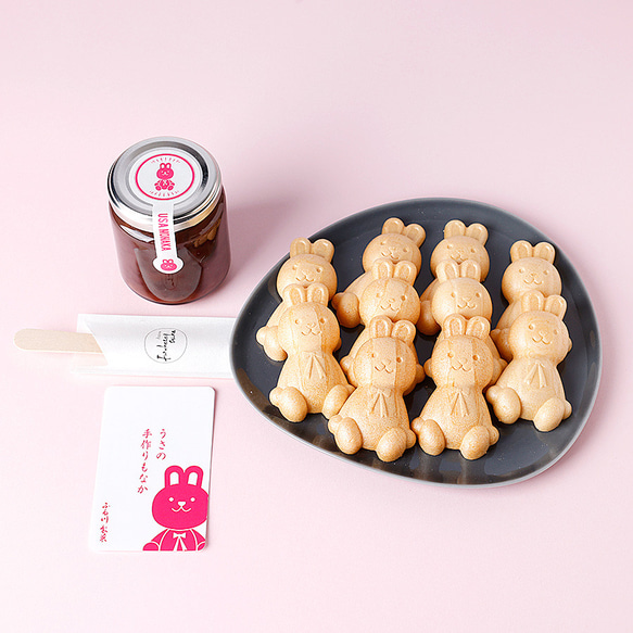 うさの手作りもなか うさぎの形をした最中セット (10個入り) 個包装 箱入り グルテンフリー賞味期限1ヵ月　父の日 5枚目の画像