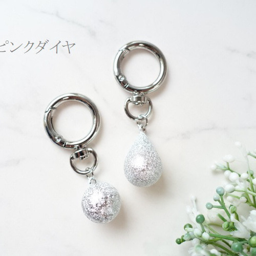 再販！お洒落 しずく型 ミュージック ボール キーホルダー☆水琴鈴