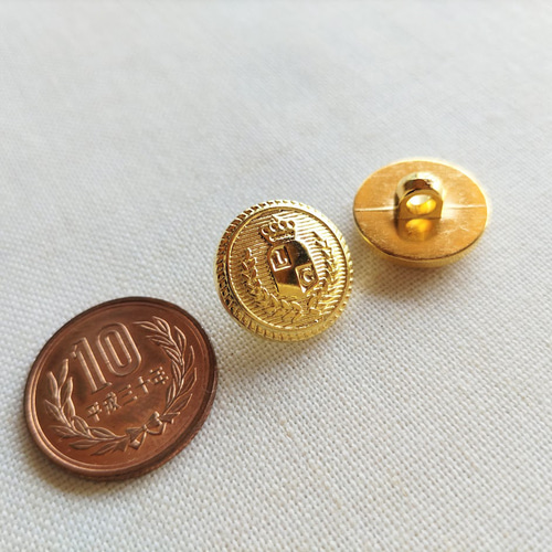 190個20mmメタル風エンブレムボタン
