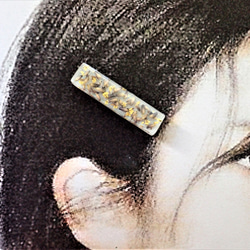 台湾版Creema特集掲載　ラベンダー　ボタニカル柄のヘアクリップ 6枚目の画像