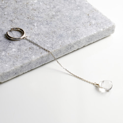 <Tropfen>Drop Crystal Chain Earcuff / SV925 ≪送料無料≫ 水晶 天然石 6枚目の画像