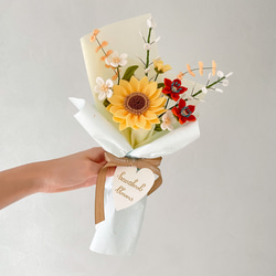ひまわり~mini bouquet~ フェルトフラワー 1枚目の画像