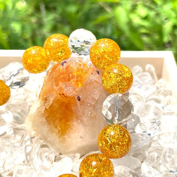 新たなチャレンジを応援する天然石ブレスレット♪ゴールドルチル×皇帝龍タイガーアイ×シトリンクラック＆カットオニキス・水晶 