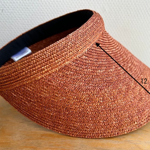 麦わら サンバイザー 日本製 5色展開 ハンドメイド 岡本帽子 キャップ