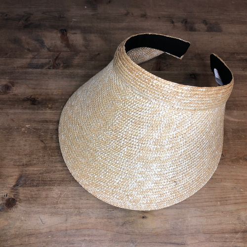 麦わら サンバイザー 日本製 5色展開 ハンドメイド 岡本帽子