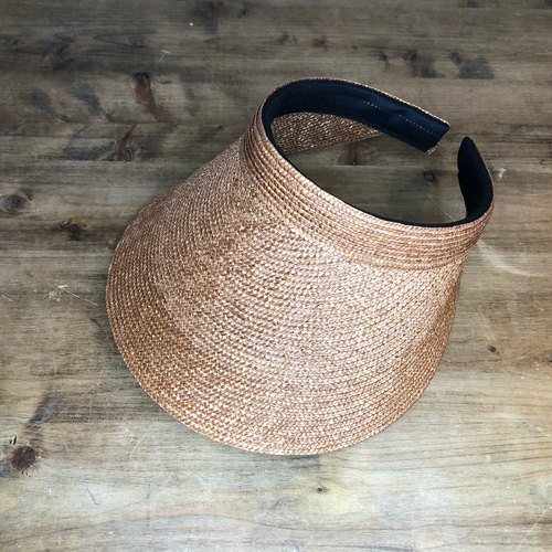 麦わら サンバイザー 日本製 5色展開 ハンドメイド 岡本帽子